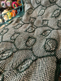 Sample Sale: Cowl, Mary Martin, green/white leaves