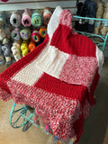 Sample Sale: Blanket (lap or large baby) red & white