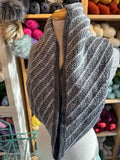 Sample Sale: Cowl, Mary Martin, grey diagonal