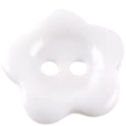 Button, resin, 12mm, flower, various colours
