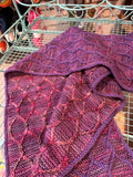 Sample Sale: Scarf, Mary Martin, purple honeycomb
