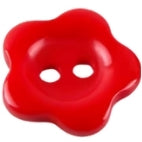 Button, resin, 12mm, flower, various colours