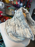 Sample Sale: Cowl, white with blue/grey speckles