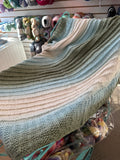 Sample Sale: Baby Blanket, gradient blue/green/white