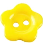 Button, resin, 12mm, flower, various colours