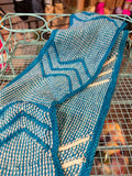 Sample Sale: Cowl, Mary Martin, blue chevrons