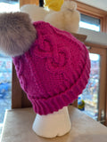 Sample Sale: Hat, pink with pom pom