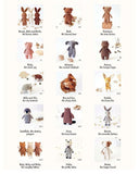 Illustrated book or manual with teddy bear illustrations and text on a white background