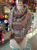 Sample Sale: Shawl, crocheted with tassels