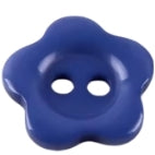 Button, resin, 12mm, flower, various colours
