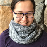 Sample Sale: Cowl, Mary Martin, grey diagonal