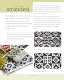Knitting pattern book page with color swatches and instructions.