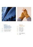 Table of contents for a knitting book with images of knitted items.