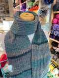 Sample Sale: Scarf, blue/grey/green heather