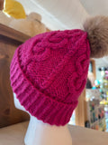 Sample Sale: Hat, pink with pom pom