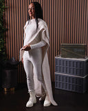 Person wearing a white outfit with text about Padme Amidala's battle wrap on the right.