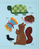 Illustrations of various animals and insects on a blue background