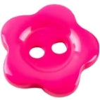 Button, resin, 12mm, flower, various colours