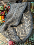 Sample Sale: Cowl, Mary Martin, blue-grey/white alpaca silk