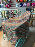 Sample Sale: Blanket (lap or large baby) brown & teal