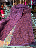 Sample Sale: Scarf, Mary Martin, purple honeycomb
