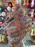 Sample Sale: Shawl, crocheted with tassels