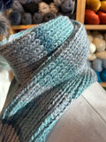 Sample Sale: Scarf, blue/grey/green heather