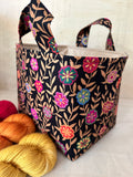 Zigzag Stitches Basket with Drawstring Top