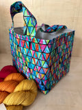 Zigzag Stitches Basket with Drawstring Top