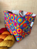 Zigzag Stitches Basket with Drawstring Top