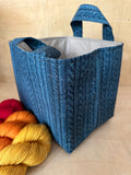 Zigzag Stitches Basket with Drawstring Top