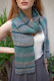 Sample Sale: Scarf, blue/grey/green heather