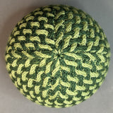 Sample Sale: Hat, Mary Martin, green woven pattern