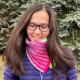 Sample Sale: Cowl, Mary Martin, bright colours kerchief