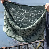 Sample Sale: Cowl, Mary Martin, green/white leaves