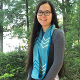 Sample Sale: Cowl, Mary Martin, blue chevrons