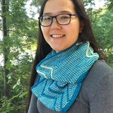 Sample Sale: Cowl, Mary Martin, blue chevrons