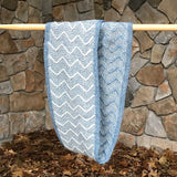 Sample Sale: Cowl, Mary Martin, blue-grey/white alpaca silk