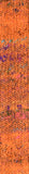 Textured orange fabric with floral pattern