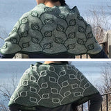 Sample Sale: Cowl, Mary Martin, green/white leaves