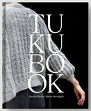 Book cover with 'TUK BOOK' and 'Nordic Knits, Silent Strength' text, featuring a person wearing a knitted sweater.