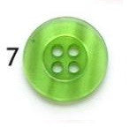 Button, resin, 15mm, various colours