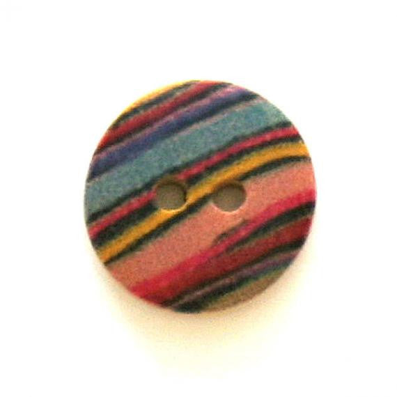 Button, wood, 15mm, various patterns