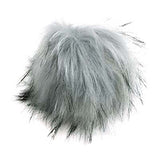 Snap-On Faux Fur Pompoms, Natural