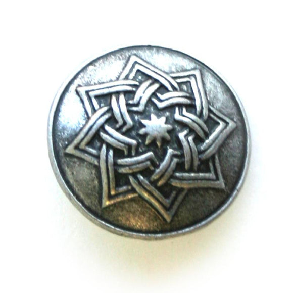 Button, metal 20mm, star