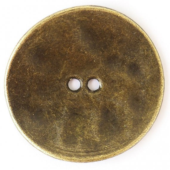 Button, metal, antique