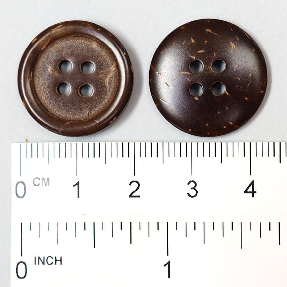 Button, finished coconut, two sizes